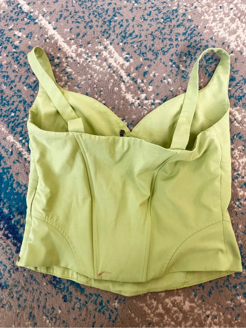 Zara Lime Green Sleeveless Top - Picture 2 of 5